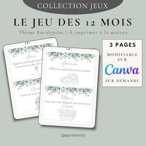 The 12 month game eucalyptus theme