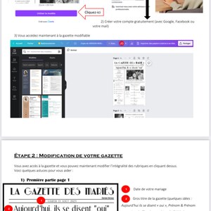 DIY Wedding Gazette Template - 2 Editable Pages - Wedding Invitation - Wedding Journal image 6