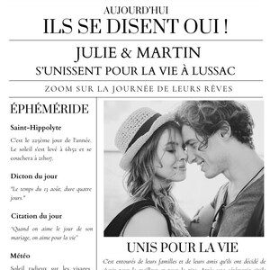 May include: A black and white photo of a couple embracing. The woman is wearing a straw hat and the man is wearing a button-down shirt. The text "UNIS POUR LA VIE" is printed in bold, black letters at the bottom of the image.