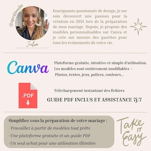 Wedding Journal – Printable Wedding Gazette – Customizable Canva Template – Guest Activities & Keepsakes - Version 4 image 8