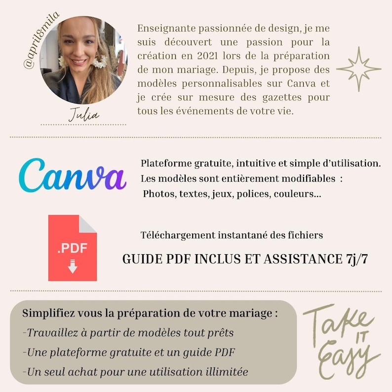 Wedding Journal – Printable Wedding Gazette – Customizable Canva Template – Guest Activities & Keepsakes - Version 4 image 8