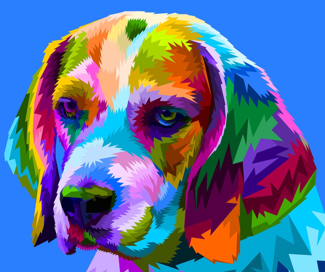 Pop Art Beagle Dog Cross Stitch Pattern Printable PDF - Etsy