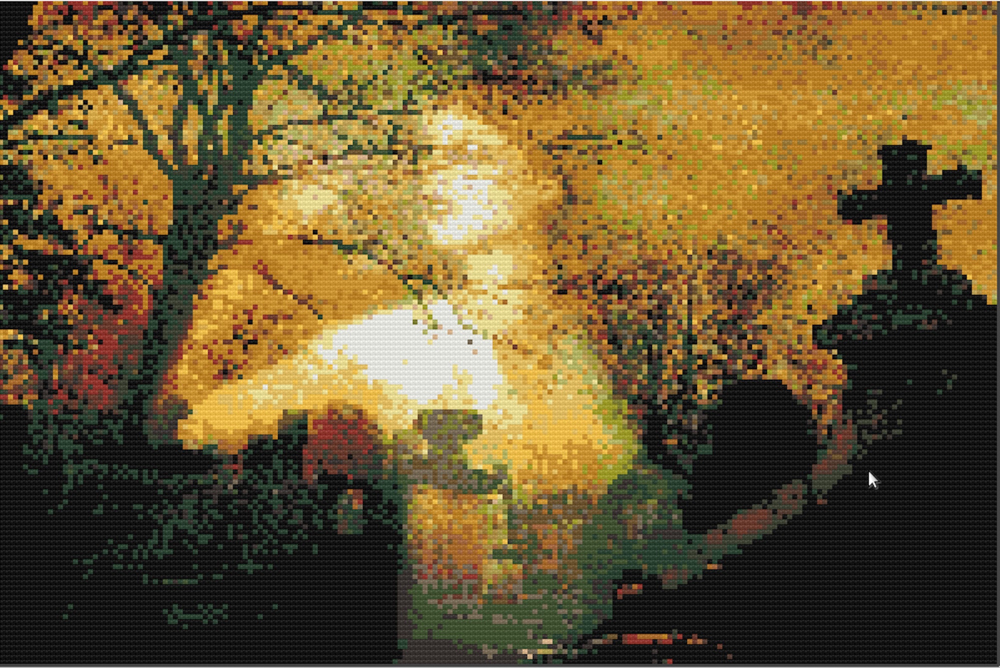 Halloween Cross Stitch Pattern, Printable Haunted House & Warrior PDF