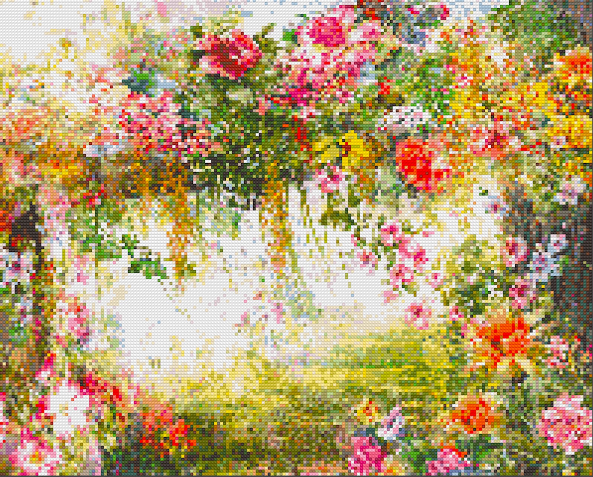 Flowers Cross Stitch Pattern Garden PDF Pattern Instant - Etsy UK
