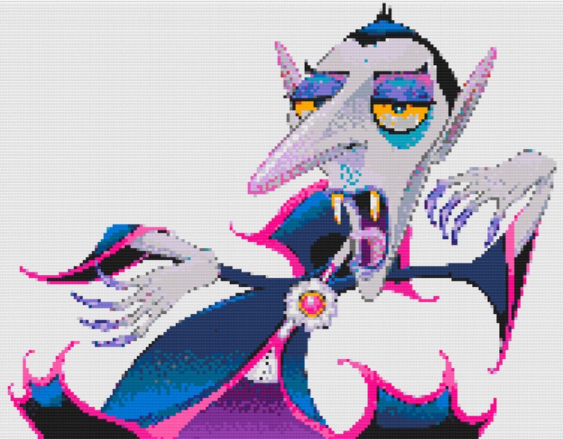 VAMPIRES Cross Stitch Pattern, Printable Vampire Queen & Vampire King