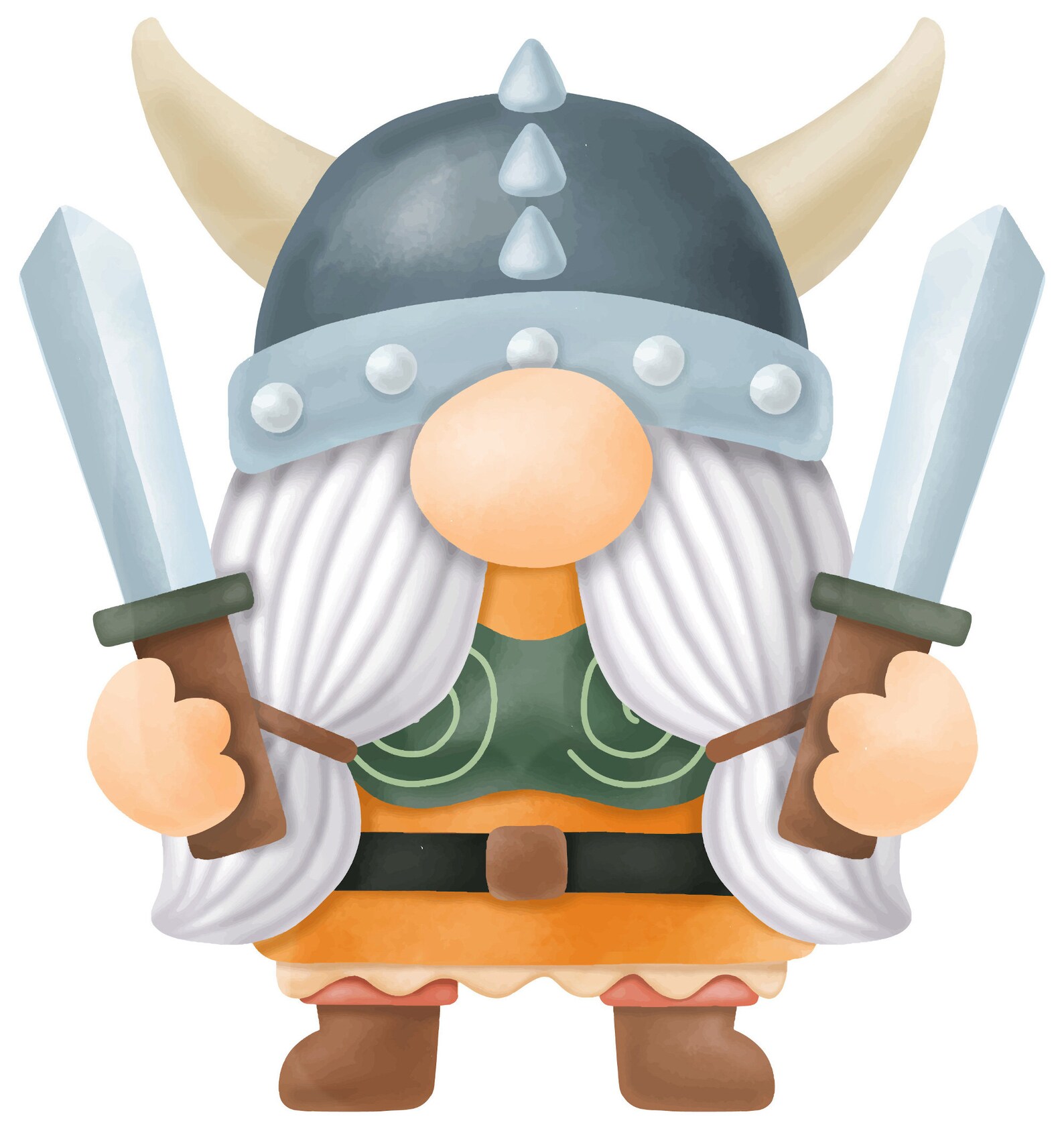 Gnome Viking 3 Cross Stitch Pattern, Printable Gnome PDF Pattern, 2