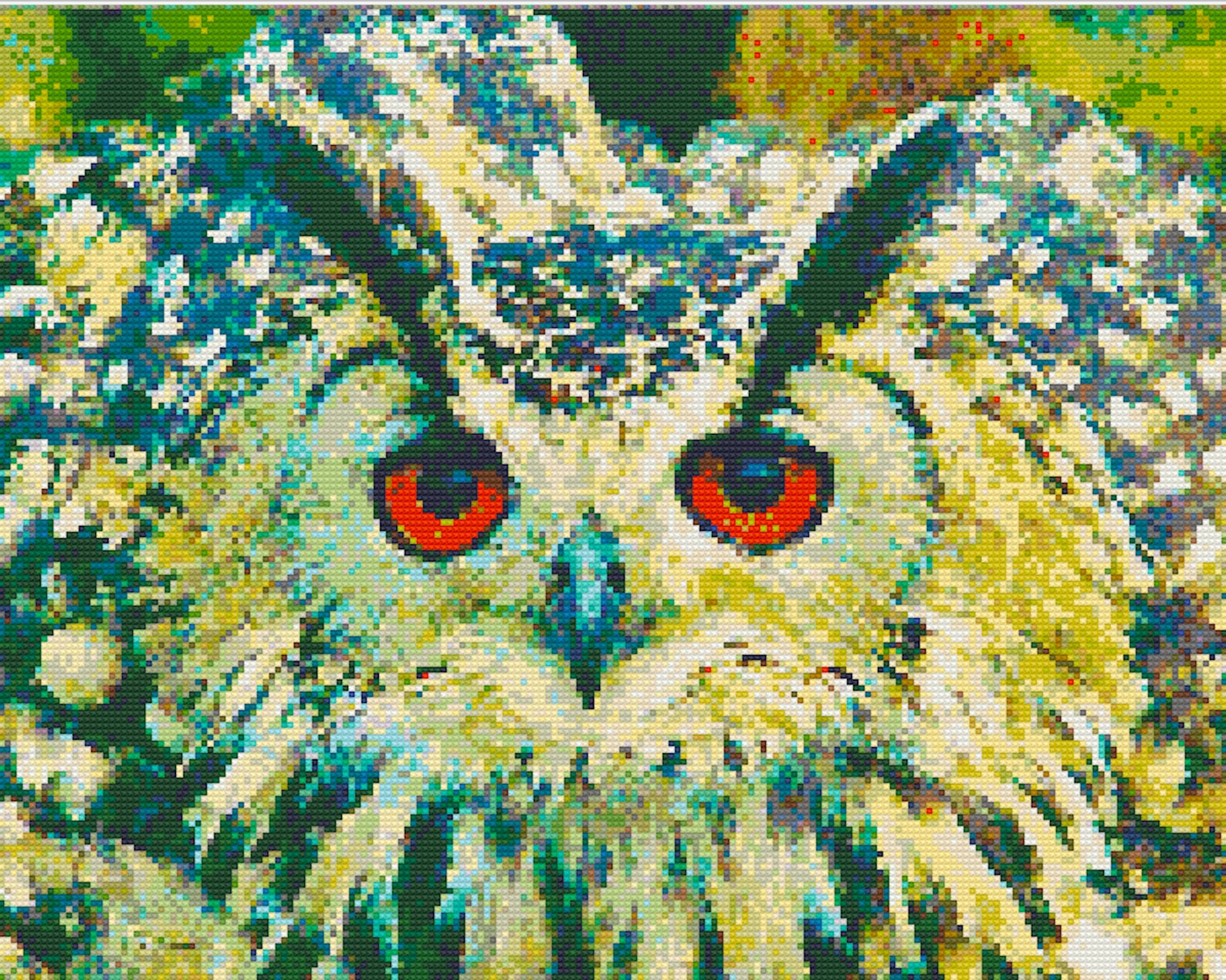 Owl Cross Stitch Pattern Printable Owl PDF Pattern Color and - Etsy