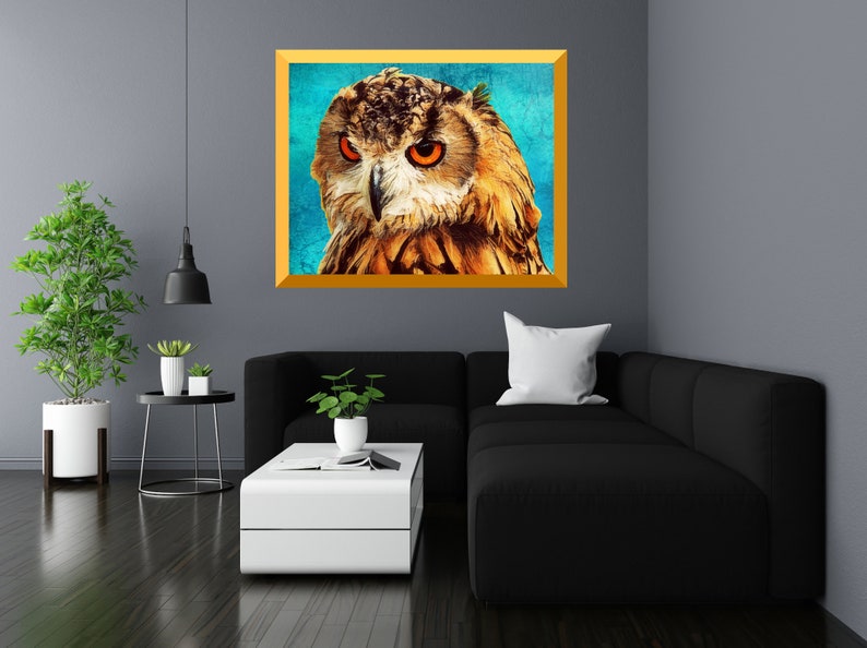 Owl Cross Stitch Pattern Printable Owl PDF Pattern Color and - Etsy