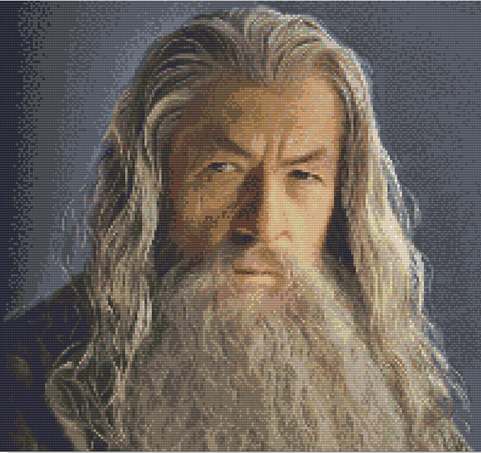 GANDALF Cross Stitch Pattern Lord of the Rings Printable PDF Etsy
