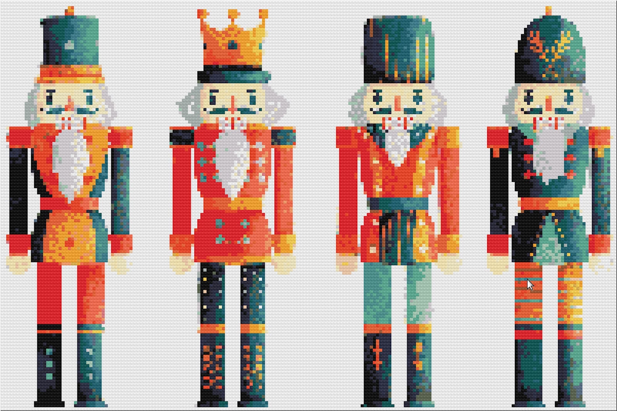 Nutcracker Cross Stitch Patterns 4 Nutcrackers Christmas - Etsy UK