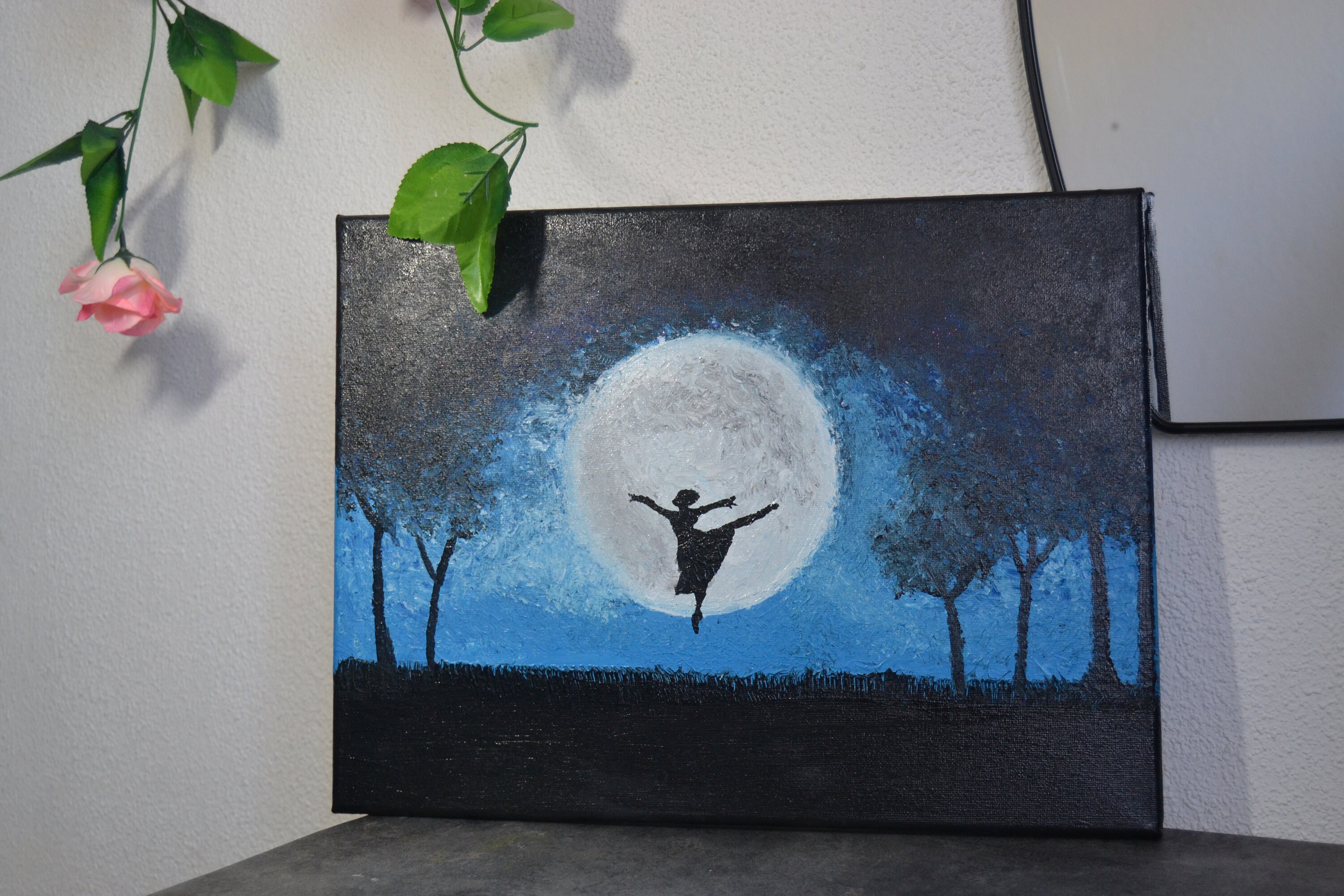 Tableau en Acrylique Danseuse Au Clair de Lune