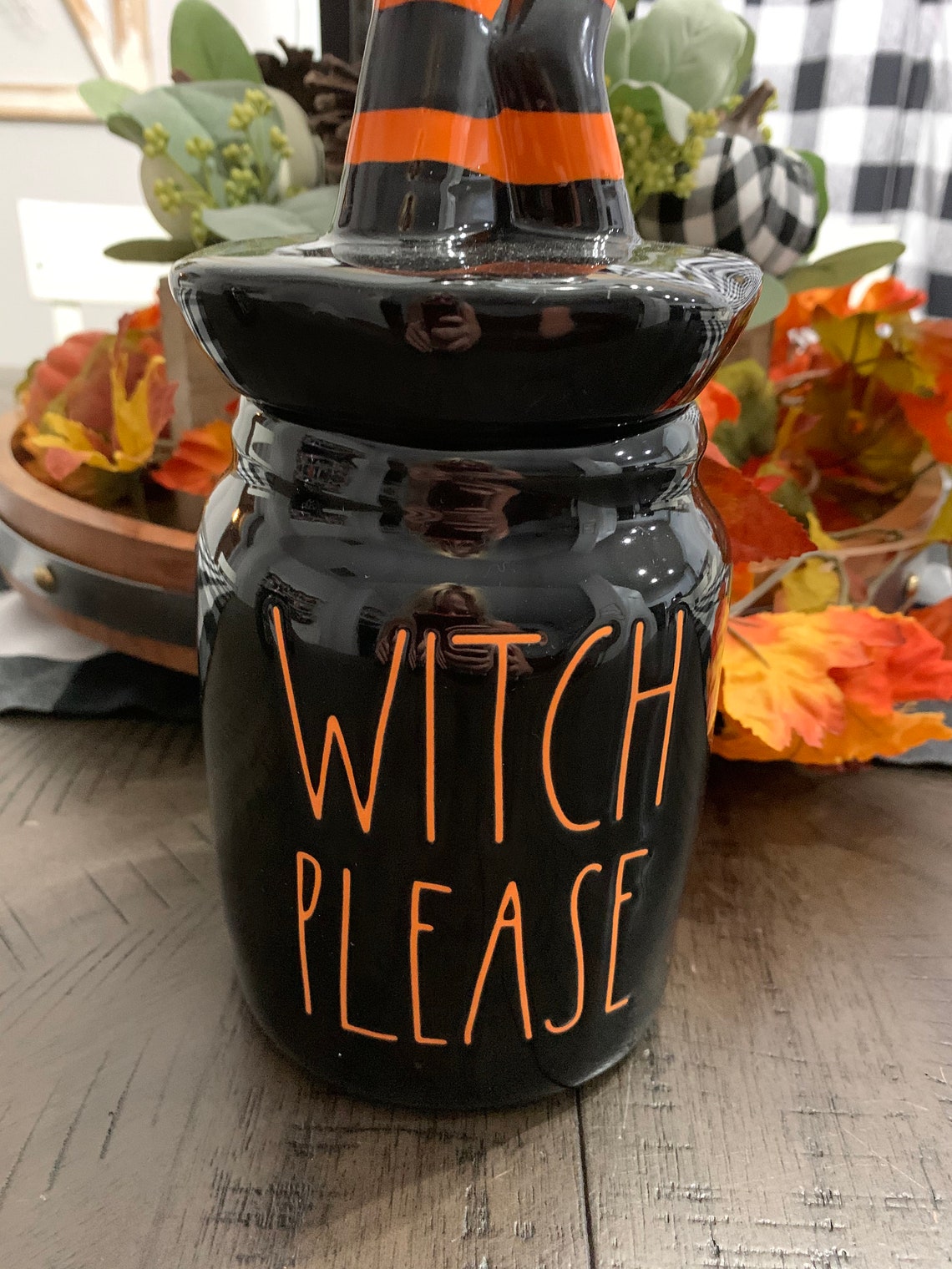 Authentic Rae Dunn Halloween canister Rae Dunn witch please Etsy