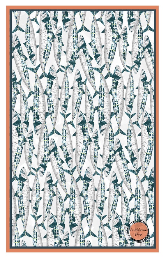 Cotton Tea Towel Kitchen Towel Dish Towel Fishy Business Etsy Cotton Tea Towel Kitchen Towel Dish Towel Fishy Business Etsy