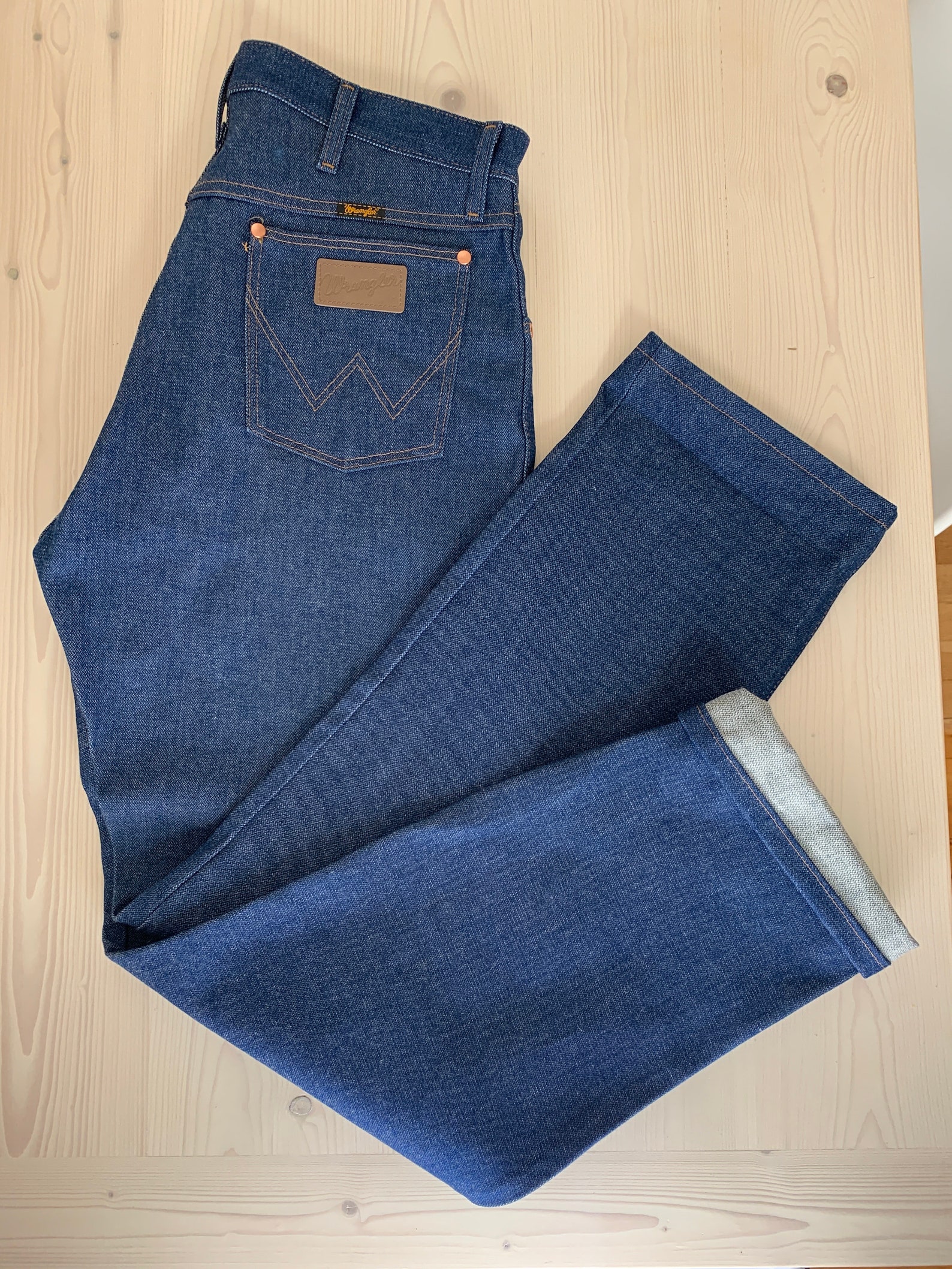 Vintage Raw Denim Wrangler Jeans New Old Stock With Rivets | Etsy