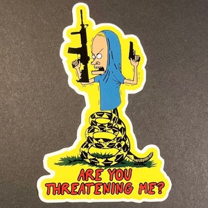 Trap niet op Cornholio! - Sticker waterfles 4,5"