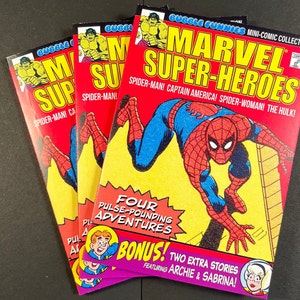 Marvel Super-Heroes Bubble Funnies Mini-Comic Collection | Collection of all 6 mini-comics originally included with Bubble Funnies Candies