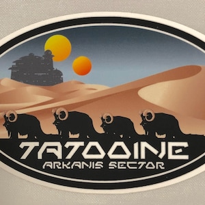 Star Wars Tatooine Travel Sticker  - 3.5&quot; Vinyl Sticker