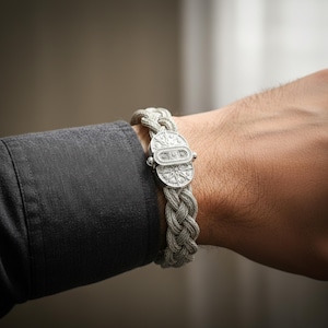 Handmade 999 Solid Silver Rope Bracelet Kazaziye Art Jewelry