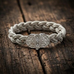 Handmade 999 Solid Silver Rope Bracelet Kazaziye Art Jewelry