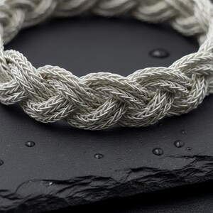 Handmade 999 Solid Silver Rope Bracelet Kazaziye Art Jewelry