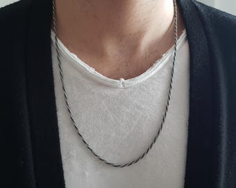 Handmade 999K Silver Chain Necklace: Kazaziye Braided Design - Etsy Handmade 999K Silver Chain Necklace: Kazaziye Braided Design - Etsy