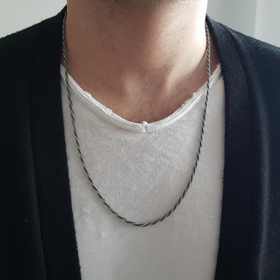 Handmade 999K Silver Chain Necklace: Kazaziye Braided Design - Etsy