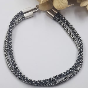 Handmade 999 Fine Silver Chain Bracelet for Men, Artisanal Mens Jewelry, Perfect Gift for Him