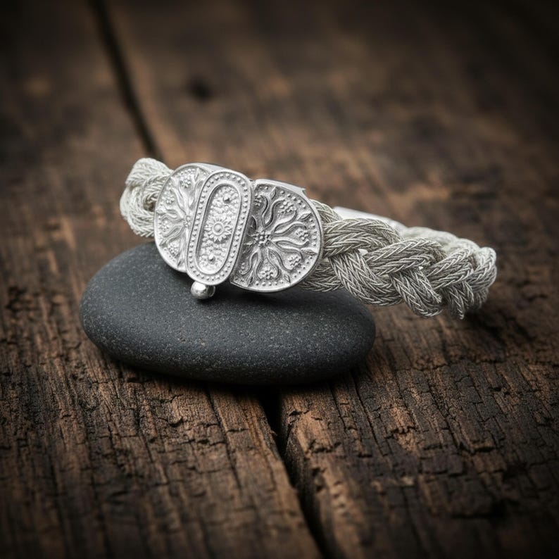 Handmade 999 Solid Silver Rope Bracelet Kazaziye Art Jewelry