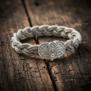 Handmade 999 Solid Silver Rope Bracelet Kazaziye Art Jewelry