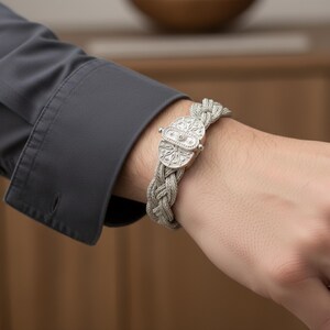 Handmade 999 Solid Silver Rope Bracelet Kazaziye Art Jewelry