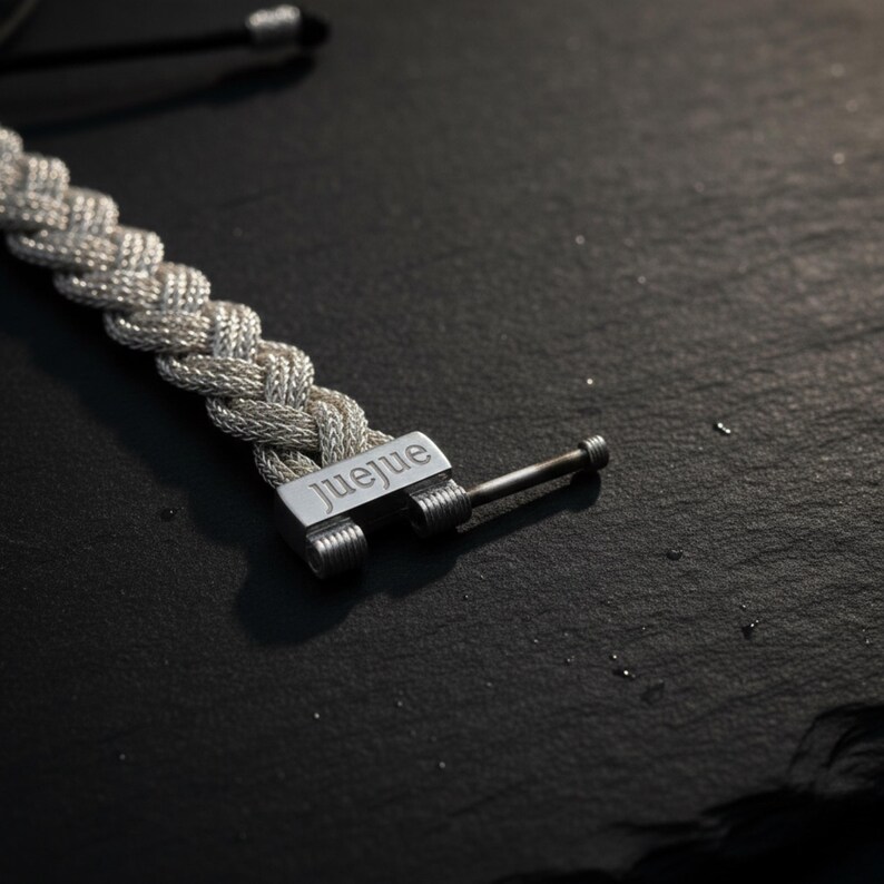 Handmade 999 Solid Silver Rope Bracelet Kazaziye Art Jewelry-can be Personalization