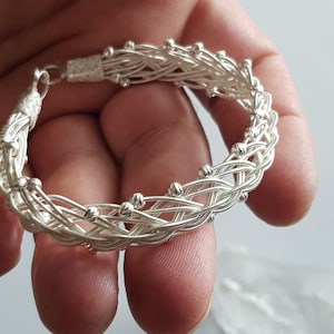 Pulseira dórica de prata 925K para mulheres, presente para esposa, corrente feminina feita à mão, presente personalizado, pulseira inicial