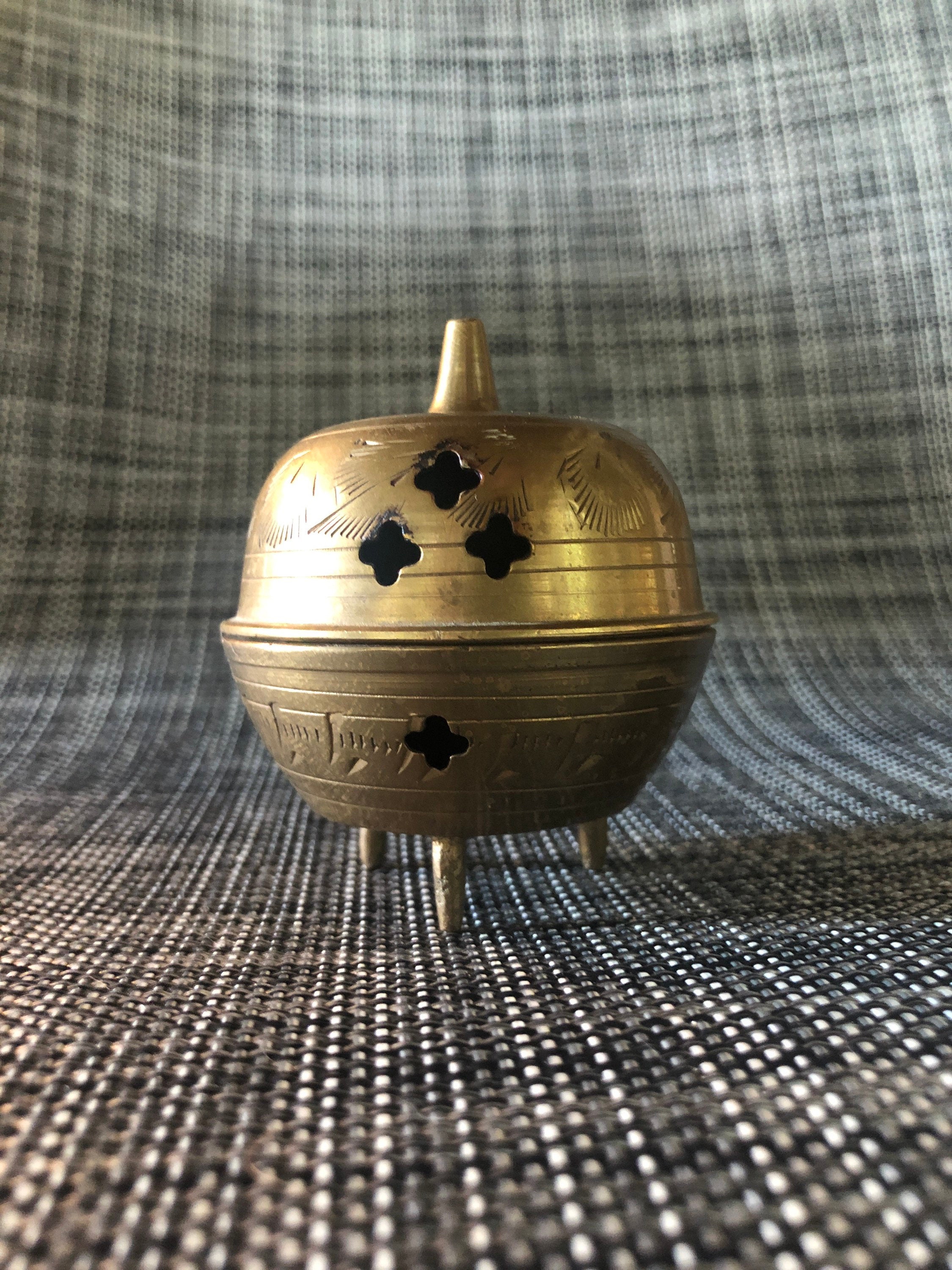 Vintage brass incense holder so cute Etsy