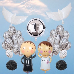 Hochzeit Luftballon Dekoration Metallische Folienballons Heliumballons Mr Mrs Brautpaar