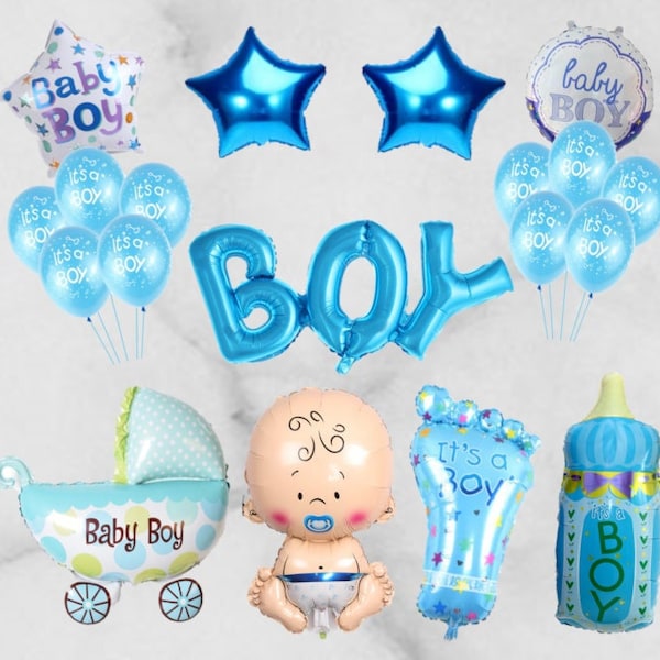 Junge Mädchen Babyparty, M - XXL Set wählen, Folienballons, Geburt Luftballons, Heliumballon, Ballons, dekoration, Girl or Boy, Babyshower