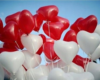 Heart latex balloons wedding balloons helium balloon engagement helium balloon balloon decor wedding decoration