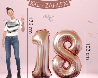 JUMBO Numbers Giant Balloon 102 cm Rose Gold Balloon XXL Foil Balloon Helium Balloon Birthday Birthday Party 18th Birthday Party Balloons