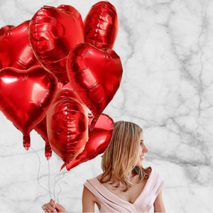 5x giant balloon heart balloon 46 cm large balloon Valentine's Day helium balloon wedding engagement heart balloon helium balloon heart love red gold image 7