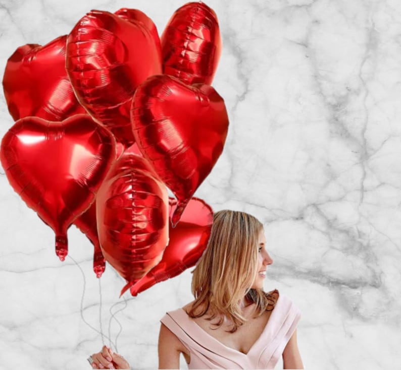 5x giant balloon heart balloon 46 cm large balloon Valentine's Day helium balloon wedding engagement heart balloon helium balloon heart love red gold image 7