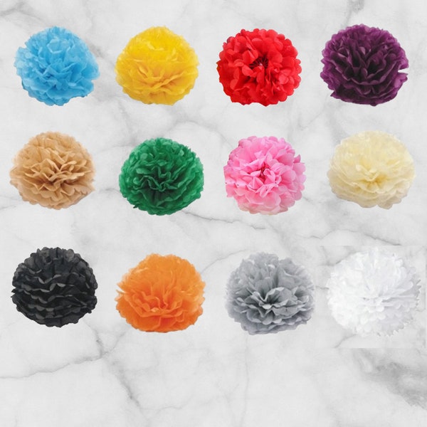 Pompons aus Seidenpapier Blume Partydekoration Tischdeko Pompoms Papierblume