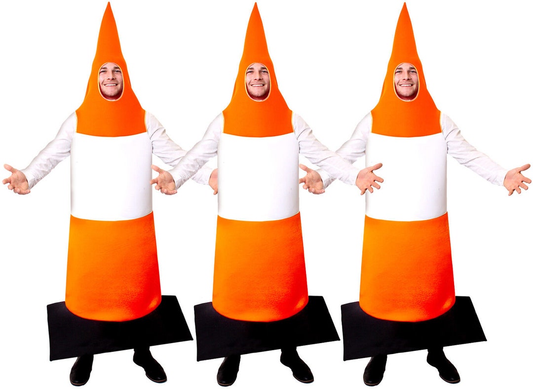 Pack of Road Cone Fancy Dress Traffic Cone Costume Stag Night Funny