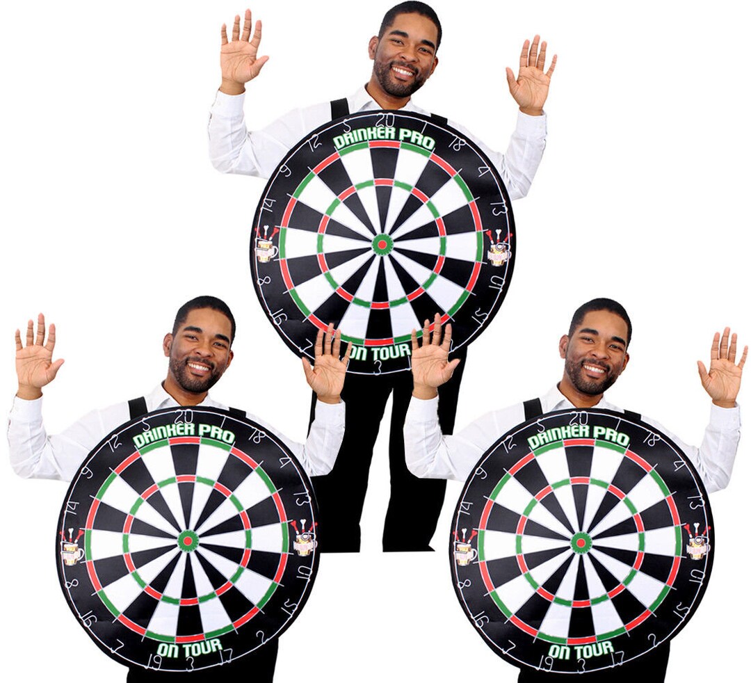 Pack of dartboard fancy dress costume darts events stag night adult