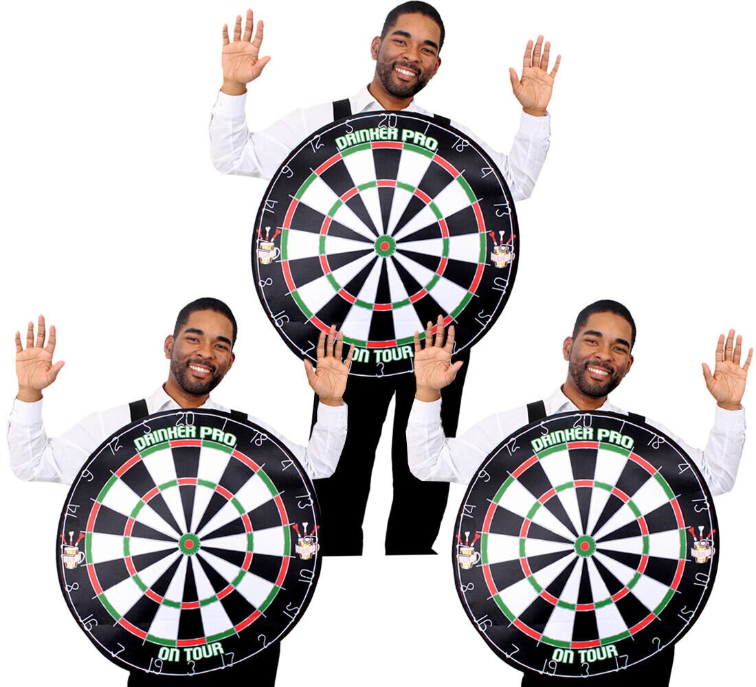 Pack of dartboard fancy dress costume darts events stag night adult