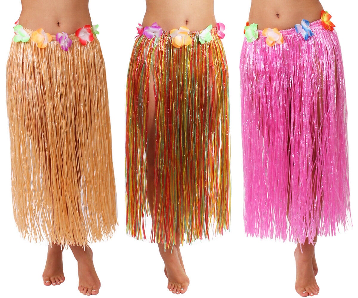 Hawaiian Hula Skirt Luau Ladies Mens Grass Fancy Dress Costume Accessory  Adults -  Canada