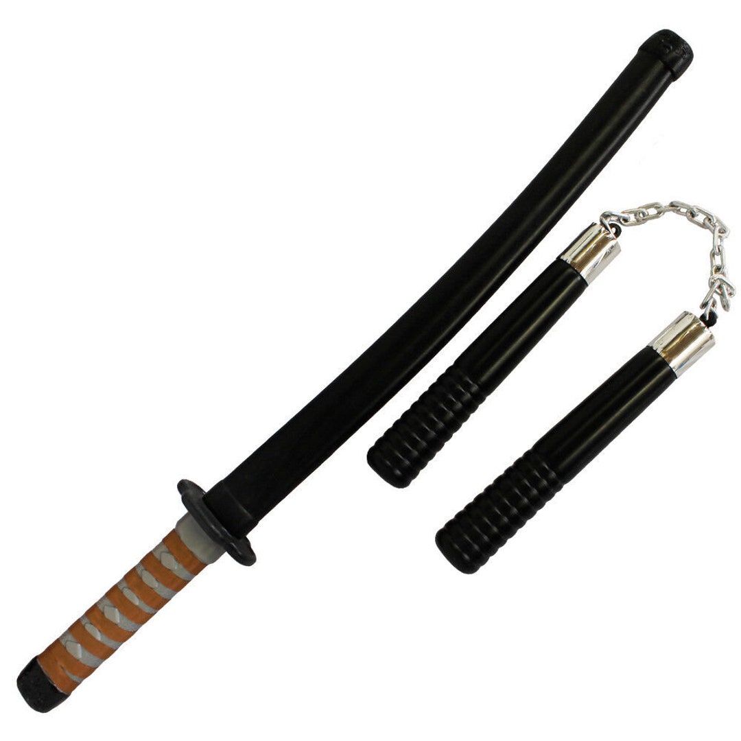 Toy Katana Sword and Nunchucks Set Ninja Fancy Dress Costume Etsy