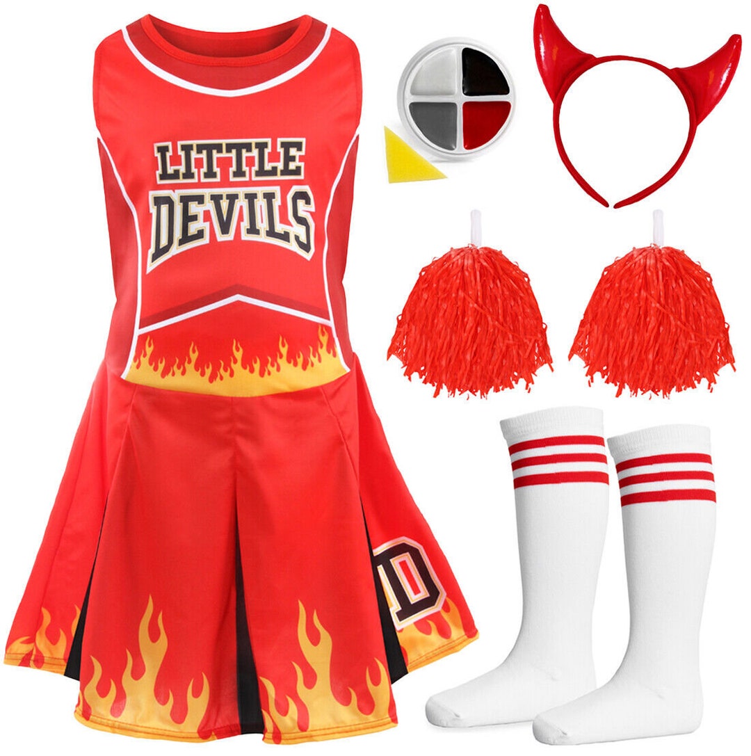 Girls Devil Halloween Costume Cheerleader and Accessory Set Etsy