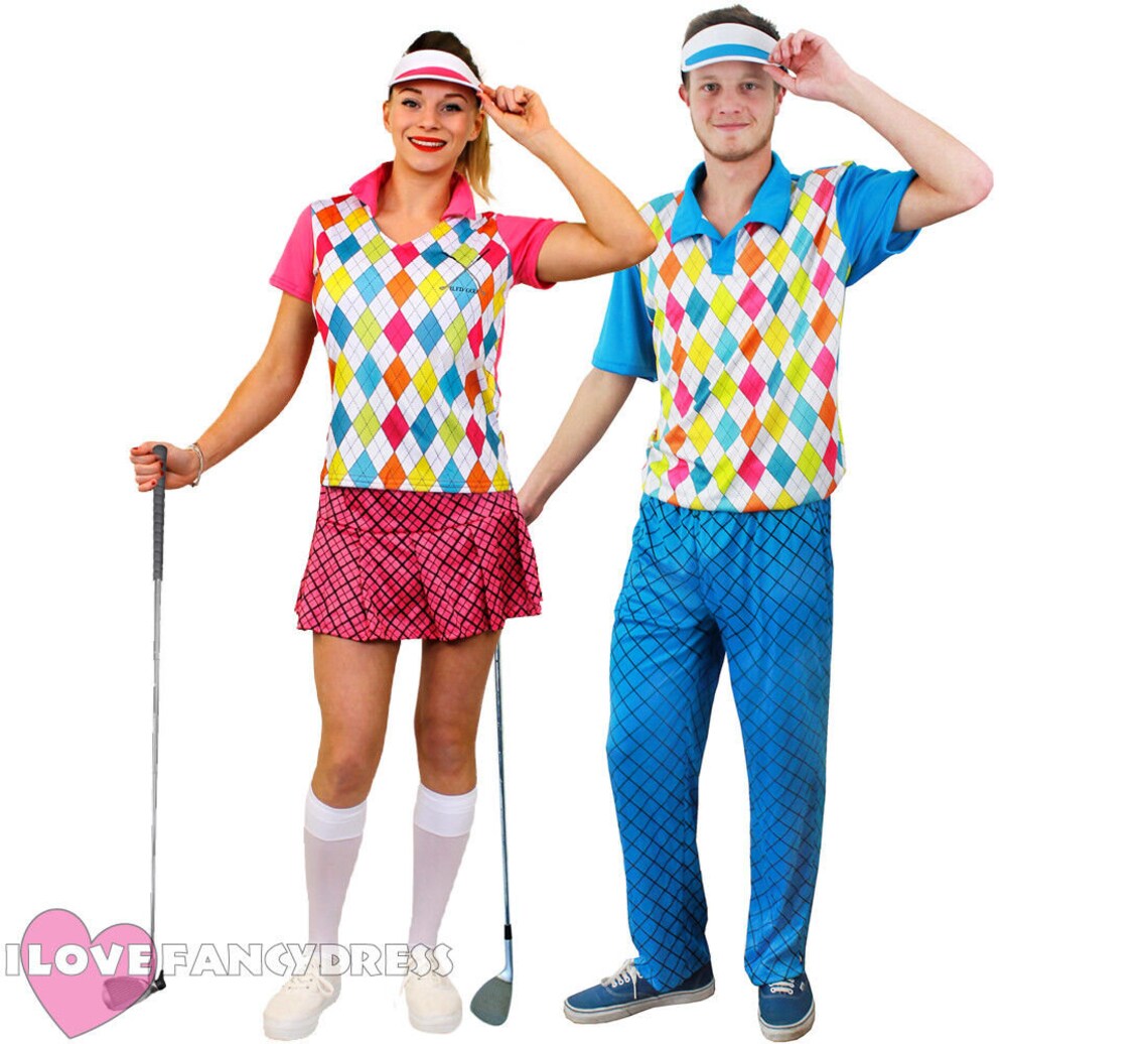 Couples Golfer Costumes Golfing Fancy Dress Pub Golf Party - Etsy Canada