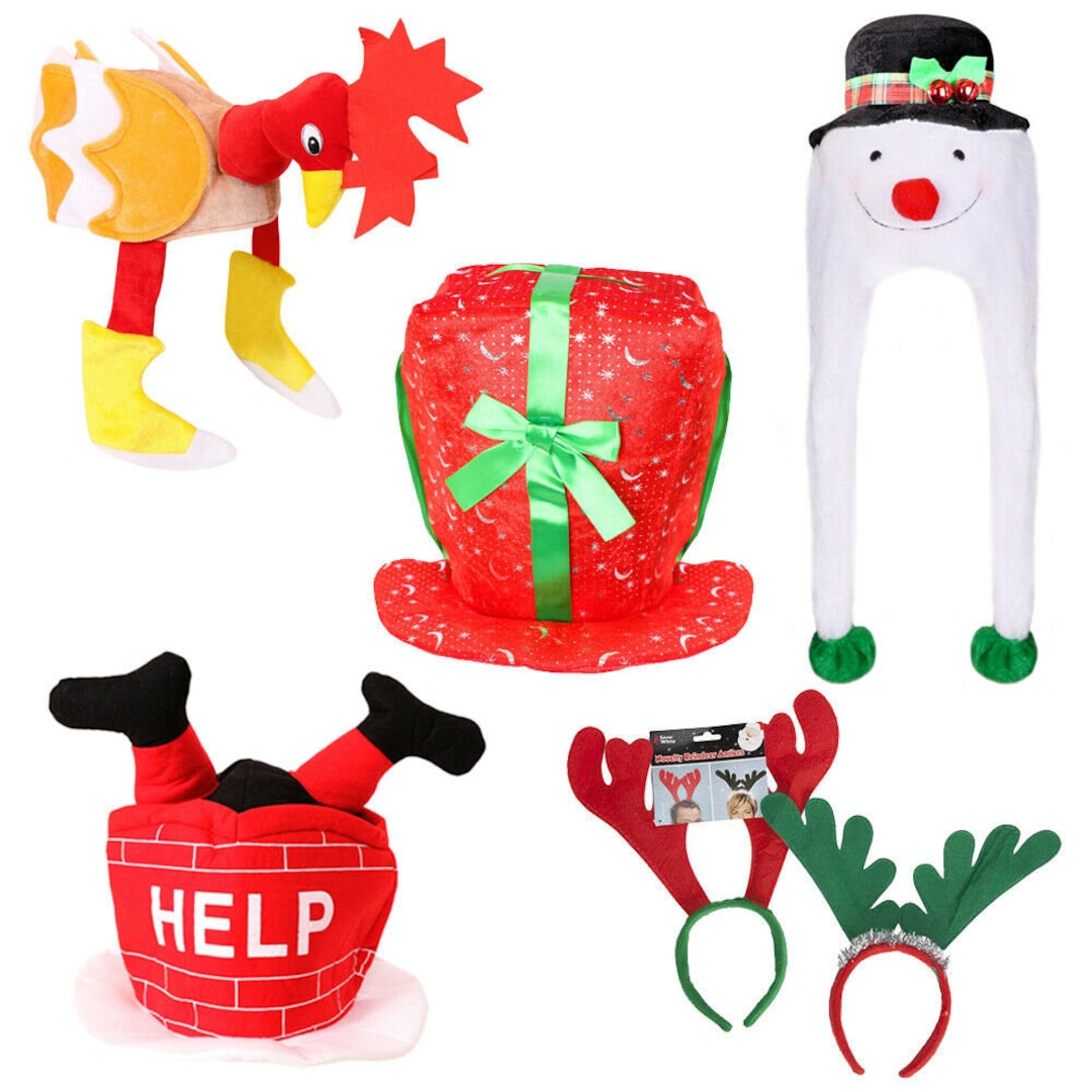 Novelty Christmas Hats 5 Pack Xmas Fancy Dress Party Office Etsy UK
