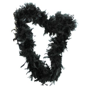 Soarer Black Ostrich Feather Boa - 2Yards 1Ply Long Boas for Halloween  Party,DIY Craft Sewing,Concert(Black)