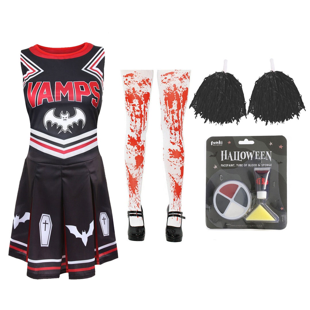 Ladies Vampire Cheerleader Halloween Adult Costume & Etsy